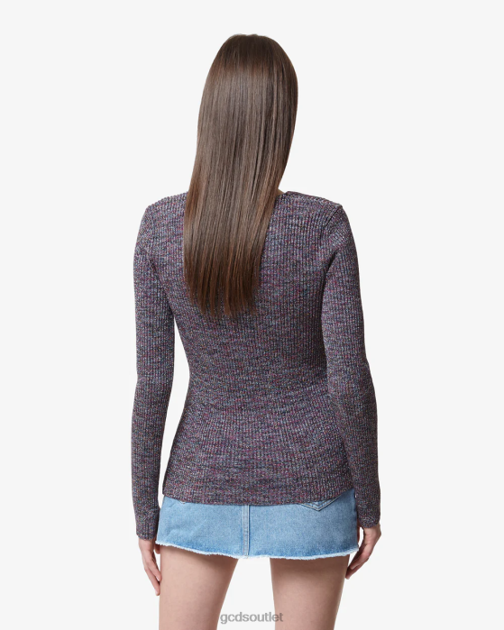 Women GCDS Lurex Melange Logo Clip Cardigan Multicolor 0FVX337