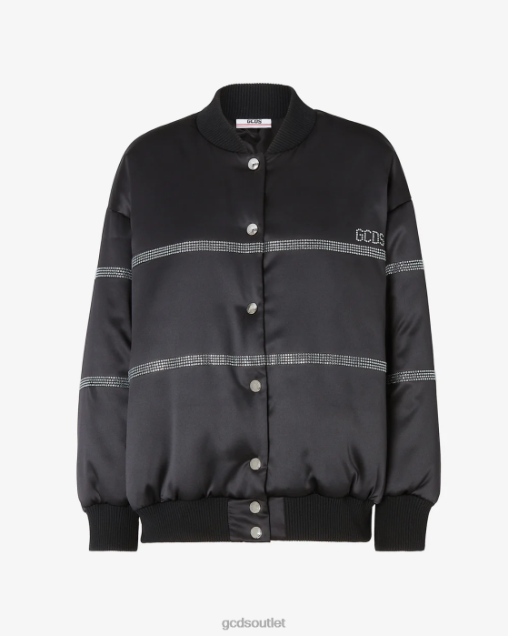 Women GCDS Bling Bomber Black 0FVX312