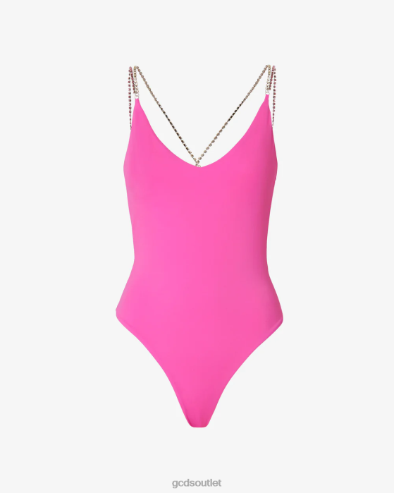 Women GCDS Bling Swimsuit Fuchsia 0FVX476