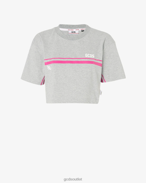 Women GCDS Bliss Crop Top Grey 0FVX364