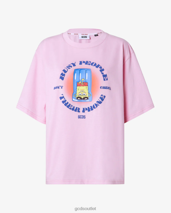 Women GCDS Spongebob Busy People T-shirt Pink 0FVX360