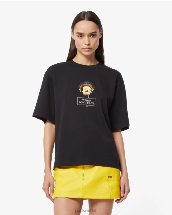 Women GCDS Spongebob Don'T Care T-shirt Black 0FVX362