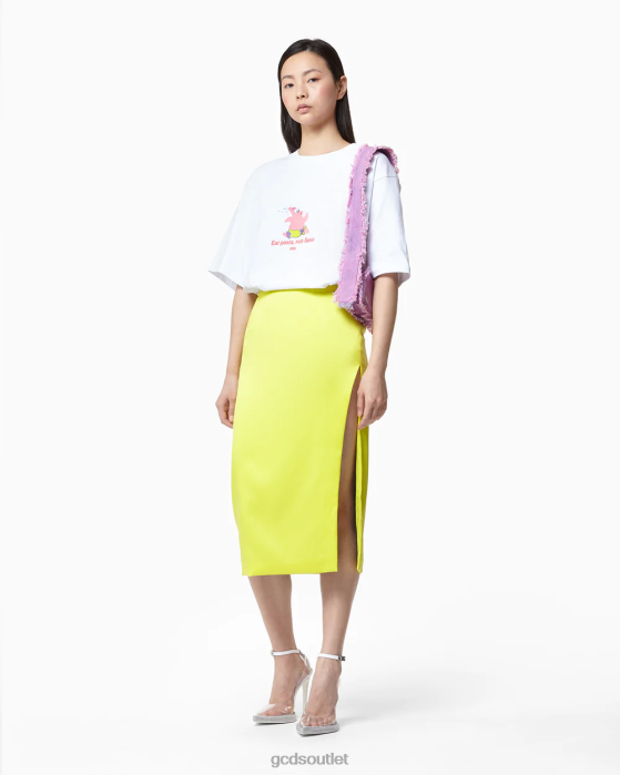 Women GCDS Spongebob Patrick Eat Pasta T-shirt White 0FVX359