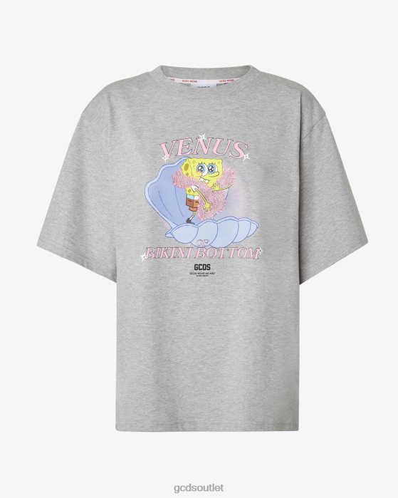 Women GCDS Spongebob Venus T-shirt Grey 0FVX361