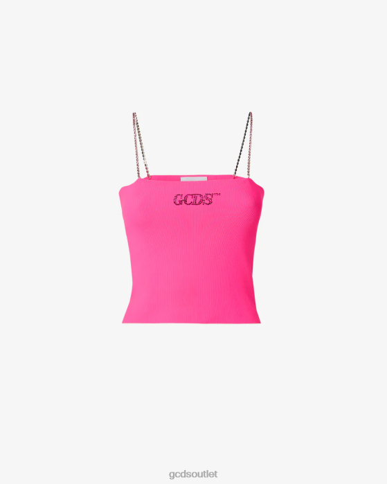Women GCDS Bling Top Fuchsia 0FVX374