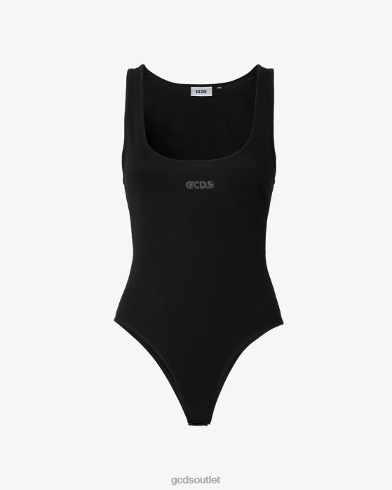 Women GCDS Jersey Bodysuit Black 0FVX385