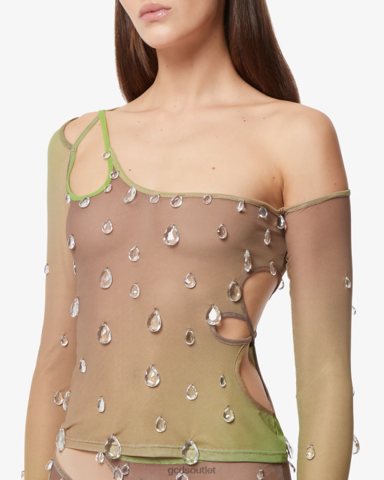 Women GCDS Sita Drops Top Military Green 0FVX383