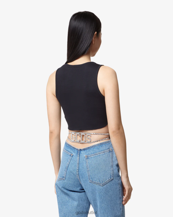 Women GCDS Spongebob Don'T Care Crop Top Black 0FVX382