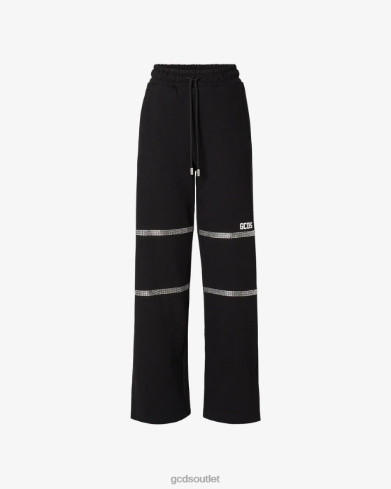 Women GCDS Bling Sweatpants Black 0FVX451