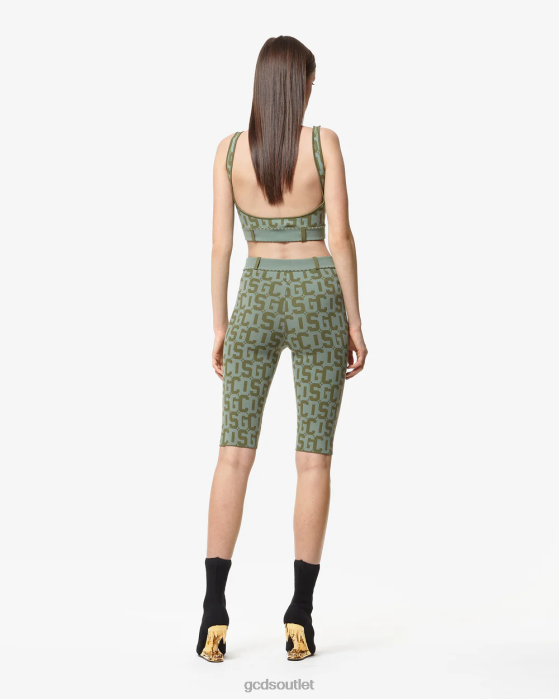 Women GCDS Matilda Monogram Cyclist Military Green 0FVX461