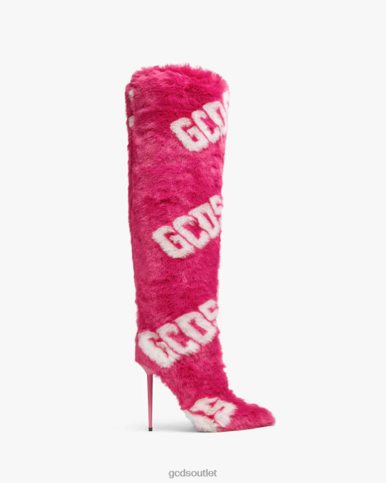 Women GCDS faux fur boots Fuchsia 0FVX495