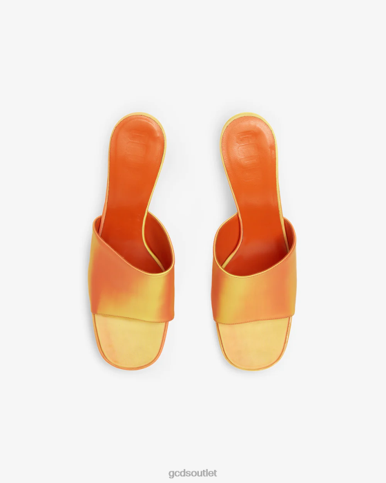 Women GCDS Holographics Platform Sandals Orange 0FVX500