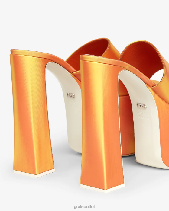 Women GCDS Holographics Platform Sandals Orange 0FVX500