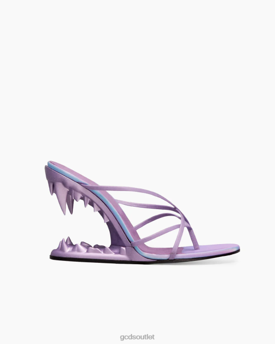 Women GCDS Morso Metallic Thongs Sandals Lilac 0FVX508