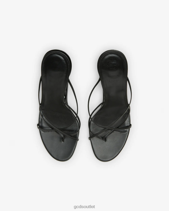 Women GCDS Morso Thongs Sandals Black 0FVX506