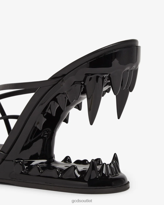 Women GCDS Morso Thongs Sandals Black 0FVX506